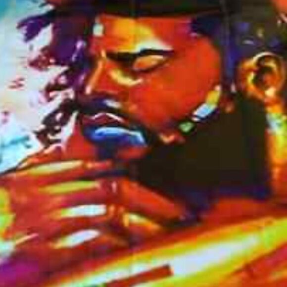 NWOT Digital Afrocentric Man and Woman Shower Curtain 72X72 - Picture 6 of 6